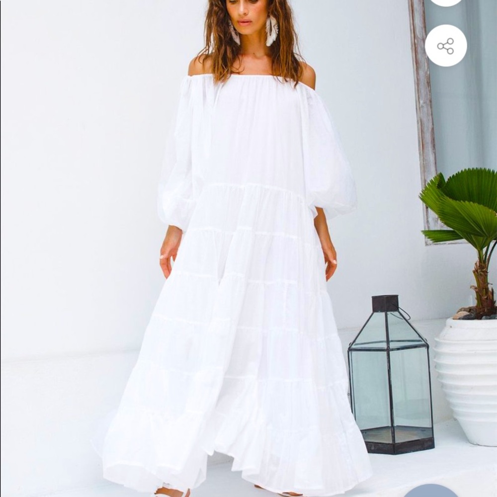 Erika Pena White maxi dress